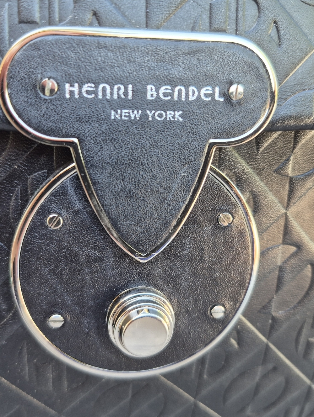 Henri Bendel Warren Street Black Leather Crossbody Shoulder Bag NWOT - Picture 5 of 16